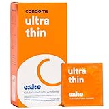 Hello Cake Ultra Thin Condoms, Premium Silicone Lubricated Latex Condoms for Men, Made for a Super Close Feel and a Natural Fit, BPA Free, Fragrance-Free, Glycerin Free – 12 Count