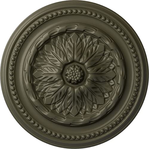Image of Ekena Millwork CM15CHWHF 15-3 /4 inch x 1-7 /8 inch Chester Ceiling Medallion, Witch Hazel