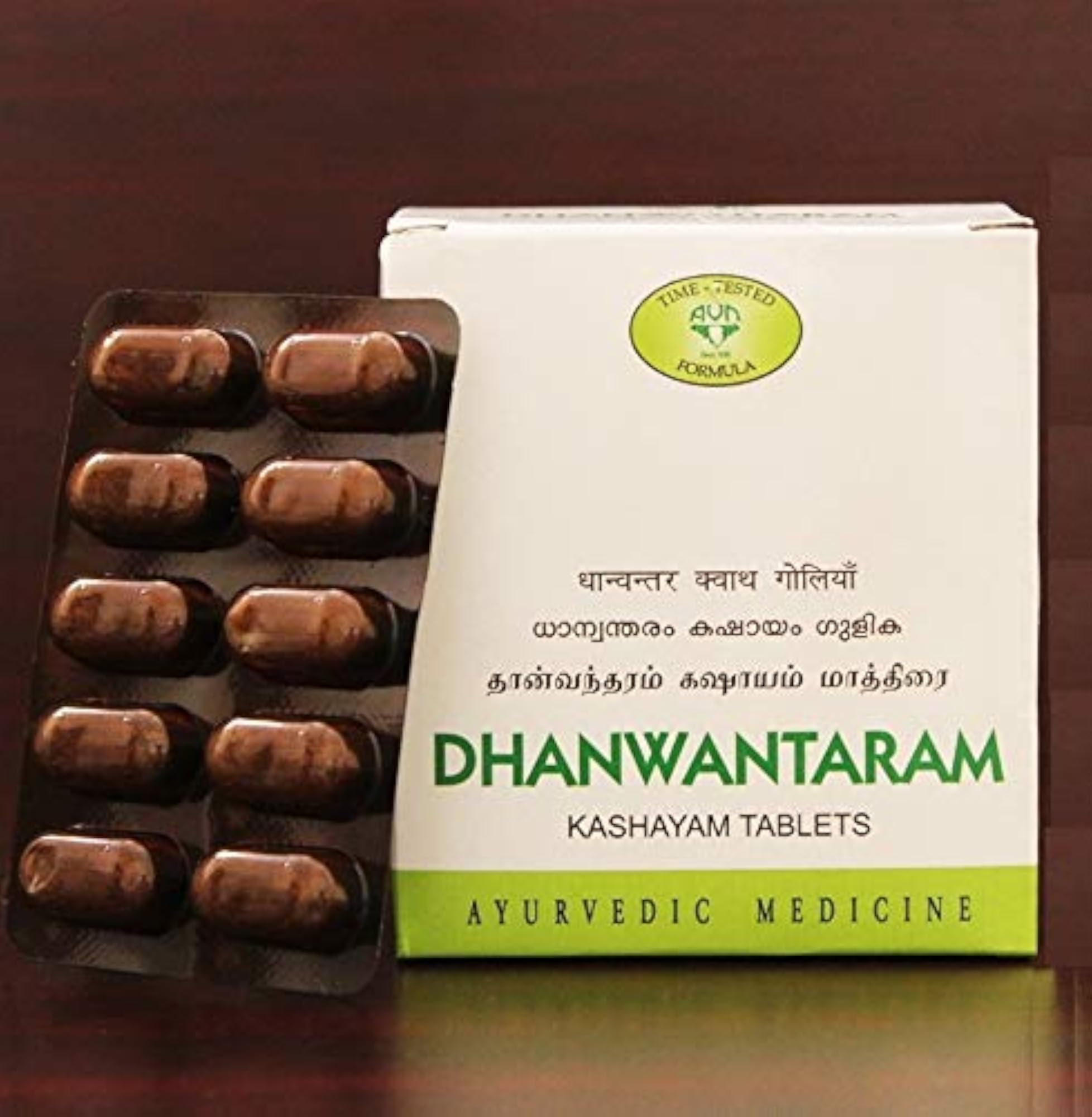 Dhanwantaram Kashayam Tablets, Pack of 4 for Wellness