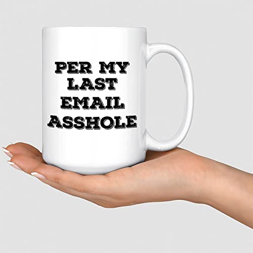 Ceramic Coffee Mug Per My Last Email,Asshole Coffee Mugs Inspirational