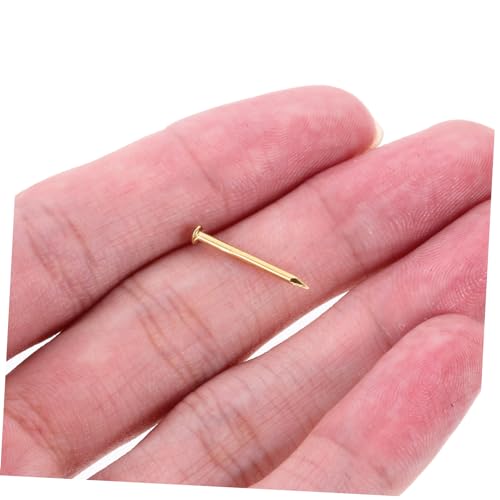 Clavos de latón 100 pzas 1.2x15 mm cabeza redonda dorado antiguo para muebles miniatura 6