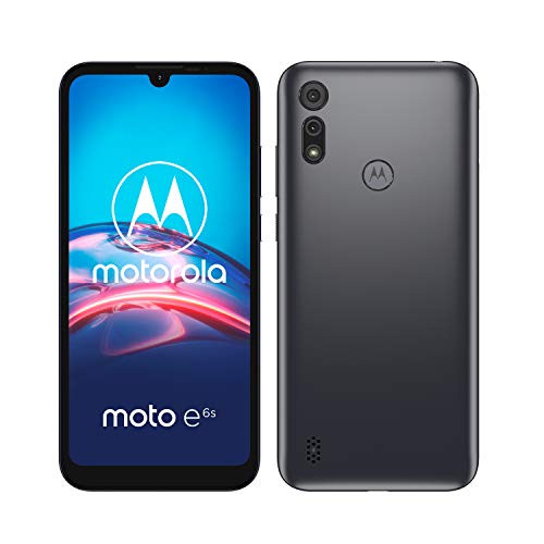 Moto e6s Dual-SIM Smartphone (6,1"-Max Vision-HD+-Display, 13-MP-Hauptkamera, 32 GB/2 GB, Android 9) Grau inkl. Schutzcover
