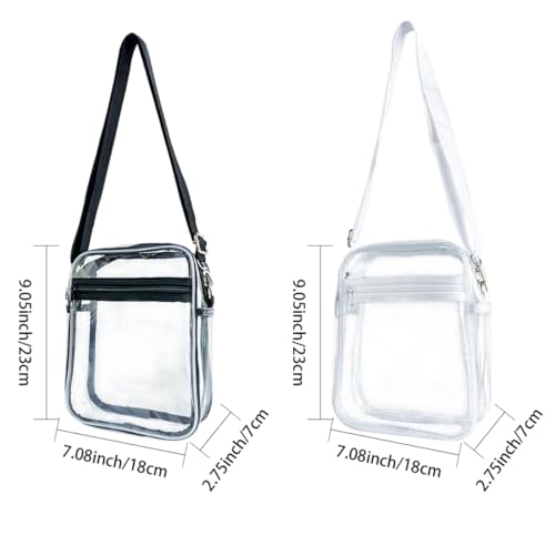 TotePrint 2 Packs Clear Wallet for Men and Women,Chest Crossbody Backpack,Mobile Phone Bag,Transparent Wallet Shoulder Bag2