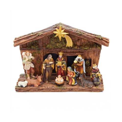 Kurt Adler 11 Piece Nativity Set | Free-Standing...