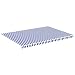 Produktbild vidaXL Markisenbespannung Wasserabweisend Markisestoff Markisentuch Ersatzstoff mit Volant Markisevolant für Markise Blau Weiß 5x3,5m
