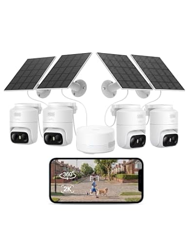 eufy Security eufyCam C37 4-Cam Kit, 360°Pan&Tilt AI Tracking,HomeBase Mini