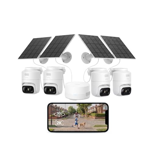 eufy Security eufyCam C37 4-Cam Kit, 360°Pan&Tilt AI Tracking,HomeBase Mini