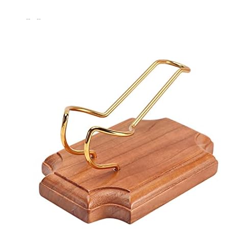 VOVCAMLS Wooden Tobacco Pipe Stand Holder, Tobacco Pipe Stand Display with 1 Metal Slots, Family Home Pipe Accessories for Tobacco Cover
