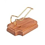 VOVCAMLS Wooden Tobacco Pipe Stand Holder, Tobacco Pipe Stand Display with 1 Metal Slots, Family Hom