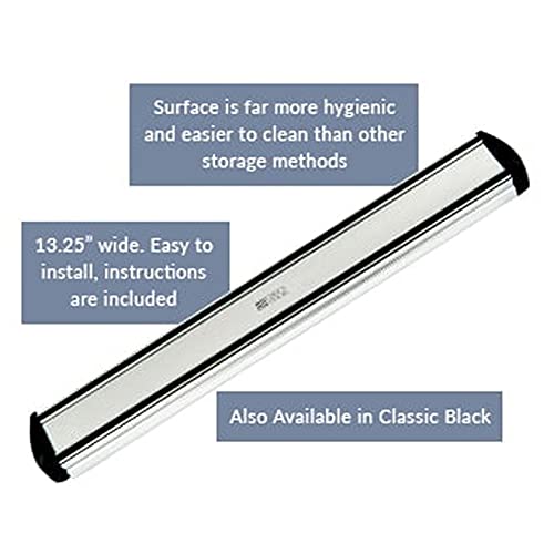 Cosmos Knife Set Bundle With BEHOLD Wall-Mounted Magnetic Holder Silver