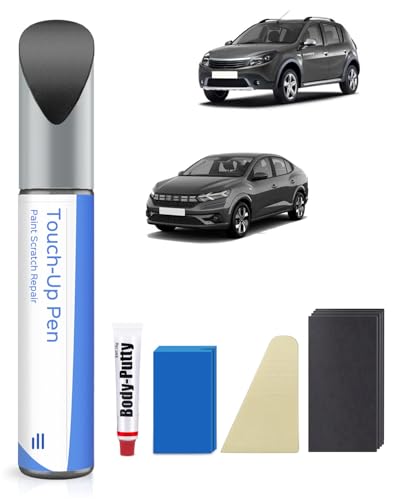 KNA Gris Comete Metallic/Cometa Grigio Metallico Kit per ritocchi per Dacia Accordatura esatta – Riparazione di graffi e scheggiature