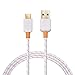 Cable Matters USB Type C (USB-C) to Type A (USB-A) Cable with Braided Jacket in White 3.3 Feet