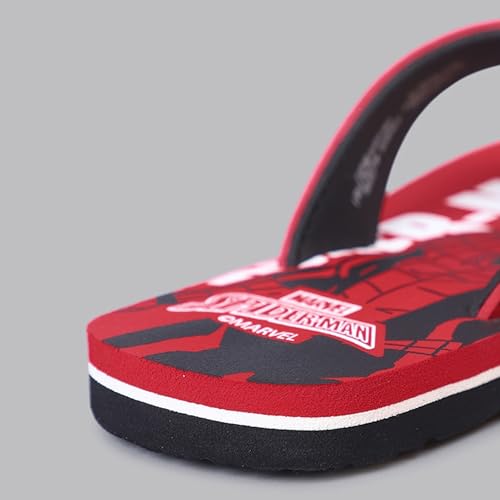 Image of Kidsville Official Marvel Comics Spiderman Printed Kids Boys Flip-Flop | Soft, Non-Slip, Indoor, Outdoor, House Slipper, Comfortable & Durable Footwear for Children
