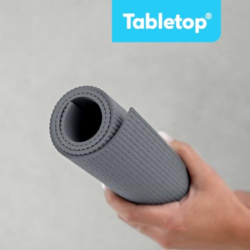 Tabletop Waschmaschinenauflage rutschfest in 60 x 60 cm - zuschneidbare Weichschaum Auflage in grau als Abdeckung für Waschmaschine & Trockner - Waschmaschinenabdeckung MADE IN GERMANY