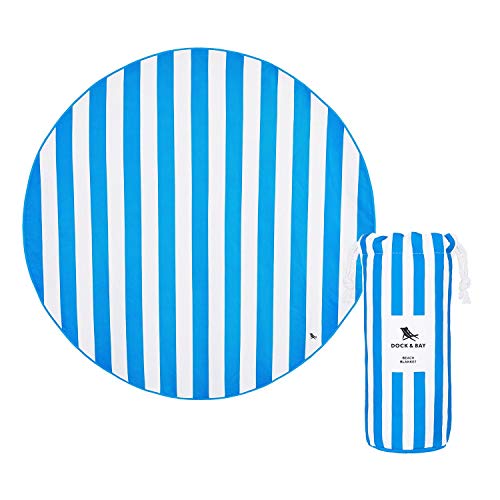 Dock & Bay 100% recycelter Strandteppich, sandfrei, schnell trocknend, rund, 170 cm Cover