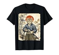 Unique samurai cat design featuring a fierce samurai cat with a sword, perfect for fans of Japanese culture and art. Perfect for cat & Japan enthusiasts and anyone who loves samurais, Japanese aesthetics, or cats. Lightweight, Classic fit, Double-nee...