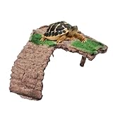 Performance durable : le dock pour tortues fabriqué à partir de résine de haute qualité assure une stabilité d'immersion à long terme, résistant à la décoloration même dans les environnements d'eau douce et d'eau saumâtre, offrant un lieu de préservation robuste pour les tortues aquatiques