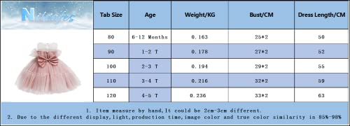 Nileafes Toddler Formal Dress Tulle Fluffy Dresses Baby Girls Princess Dress Size80 (6-12 Months,766 Pink-N) #TOP4