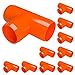 FORMUFIT F012TEE-OR-10 Tee PVC Fitting, Furniture Grade, 1/2" Size, Orange (Pack of 10)