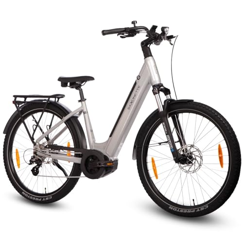 SAXONETTE E Bike Damen 28 Zoll mit Mittelmotor Drehmomentsensor, Elektro Fahrrad Erwachsene mit 36V 14.5Ah Akku, 8 Gang Kettenschaltung Tiefbau-Pedelec mit Hydraulische Scheibenbremse für Damen Herren SAXONETTE E Bike Damen 28 Zoll mit Mittelmotor Drehmomentsensor, Elektro Fahrrad Erwachsene mit 36V 14.5Ah Akku, 8 Gang Kettenschaltung Tiefbau-Pedelec mit Hydraulische Scheibenbremse für Damen Herren