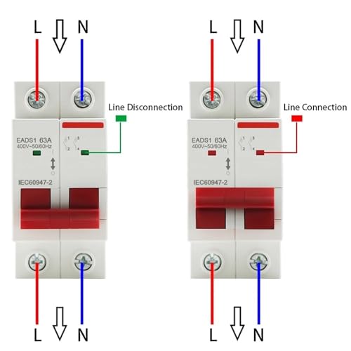 Disjoncteur 4P 63A AC 230V 400V matériel tableau électrique coffret modulaire