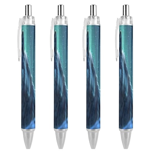 Bolígrafo retráctil Wolf Northern Lights de punta fina 0.5 mm para oficina, 4 unidades
