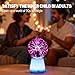 Xsnzdq 3-Inch Plasma Ball Lamp with 7-Color Base | USB-C Powered Touch-Activated Lightning Globe |Cool Desk Gadgets Decor,Christmas Stocking Stuffer