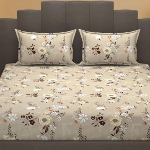 Image of Mafatlal Luxe Lilac 140 GSM Queen Size Microfiber Bedsheet with 2 Pillow Cover for Double Bed, 90x100 Inch - Slate Gray, Premium, Lightweight & Durable