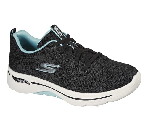 Skechers Skechers Women's Go Walk Arch Fit Unify, Black/Aqua, 11