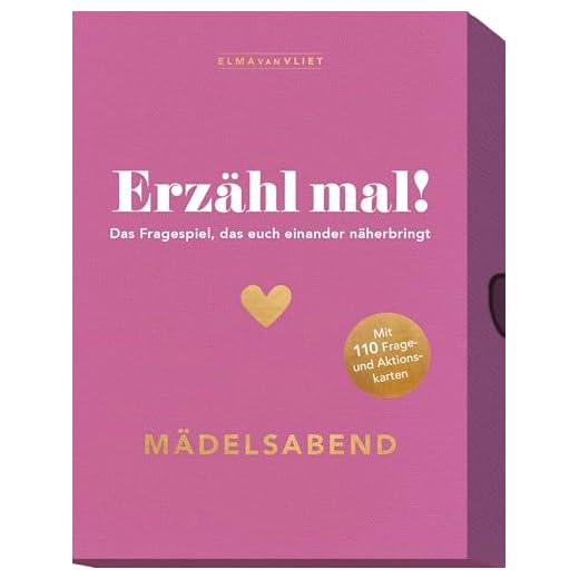 Erzähl mal! Mädelsabend: Das Fragespiel, das euch einander näherbringt | Kommunikationsspiel für Freundinnen, 3-8 Spieler. Ab 16 Jahren.