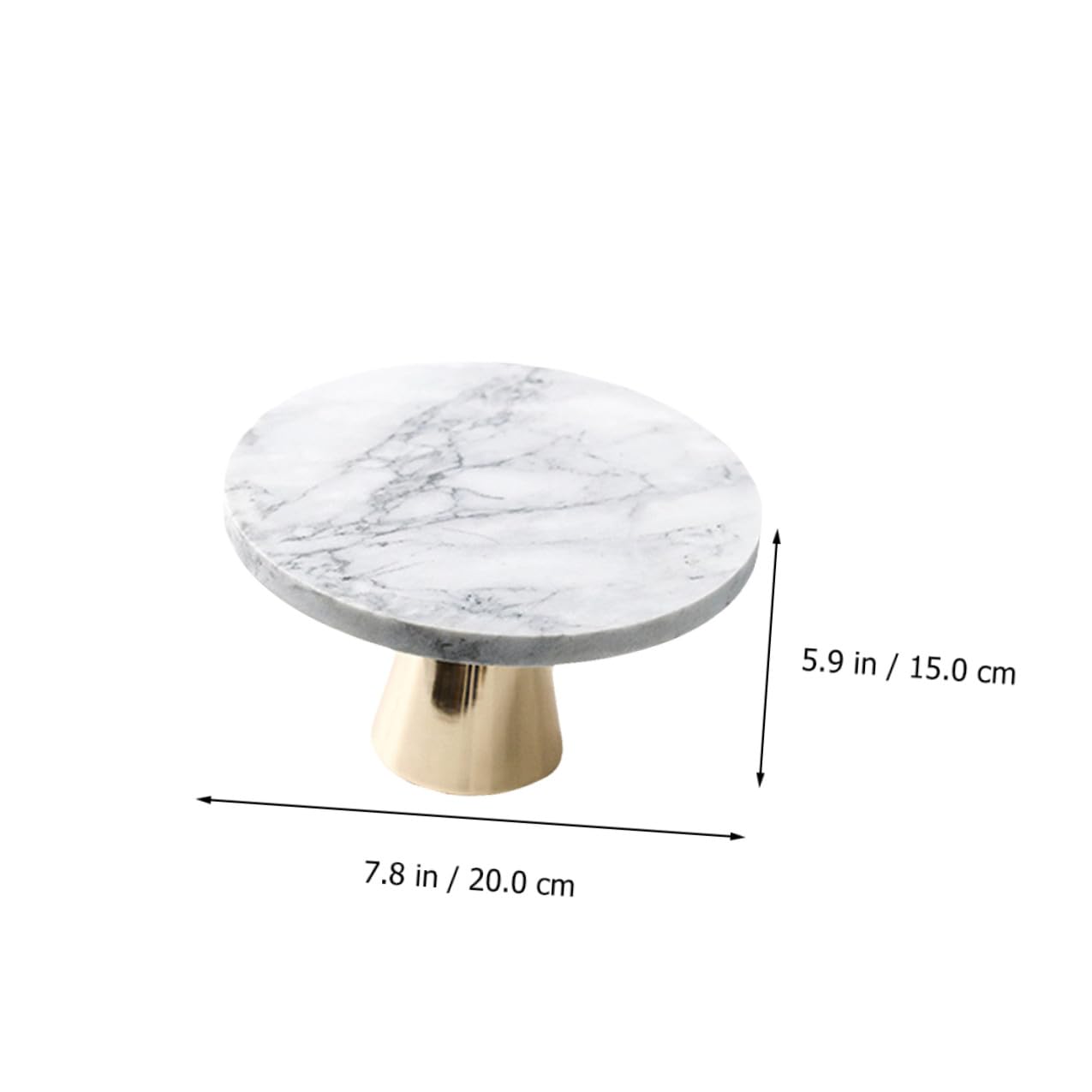 Healifty Marmor Kuchenständer 20cm Kompakter Dessert und Cupcake Präsentationsständer für Party und Geburtstag Langlebiges Servierregal für Kuchen und Muffins