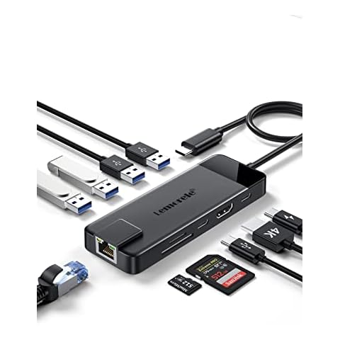 USB C HUB, Lemorele Docking Station 10-in-1 USB C Adapter Cover