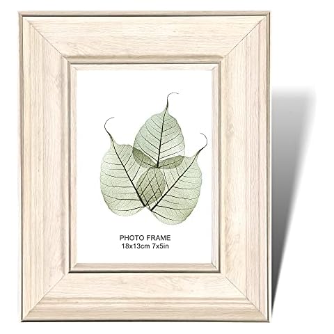 Fabian Clarke London® 7x5 Cream Photo Picture Frame Includes Glass Front to Stand Portrait or Landscape Cover