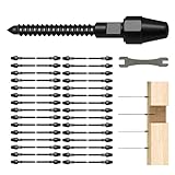 RiaYer 30 Pairs Black Cable Railing Kit Tensioner QuickLock, Right&Left Handed Thread Swage Lag Screws for Wood Post of 1/8