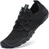 SAGUARO Badeschuhe Damen Strandschuhe Herren Slip On Atmungsaktiv Schnelltrocknend Wasserschuhe Outdoor Sommer Unisex Schwarz 44