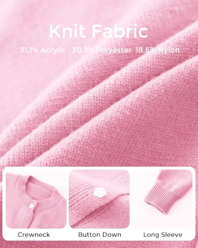Image of Girls Cardigan Sweater School Uniforms Toddler Long Sleeve Button Knit Solid Sweaters Tops