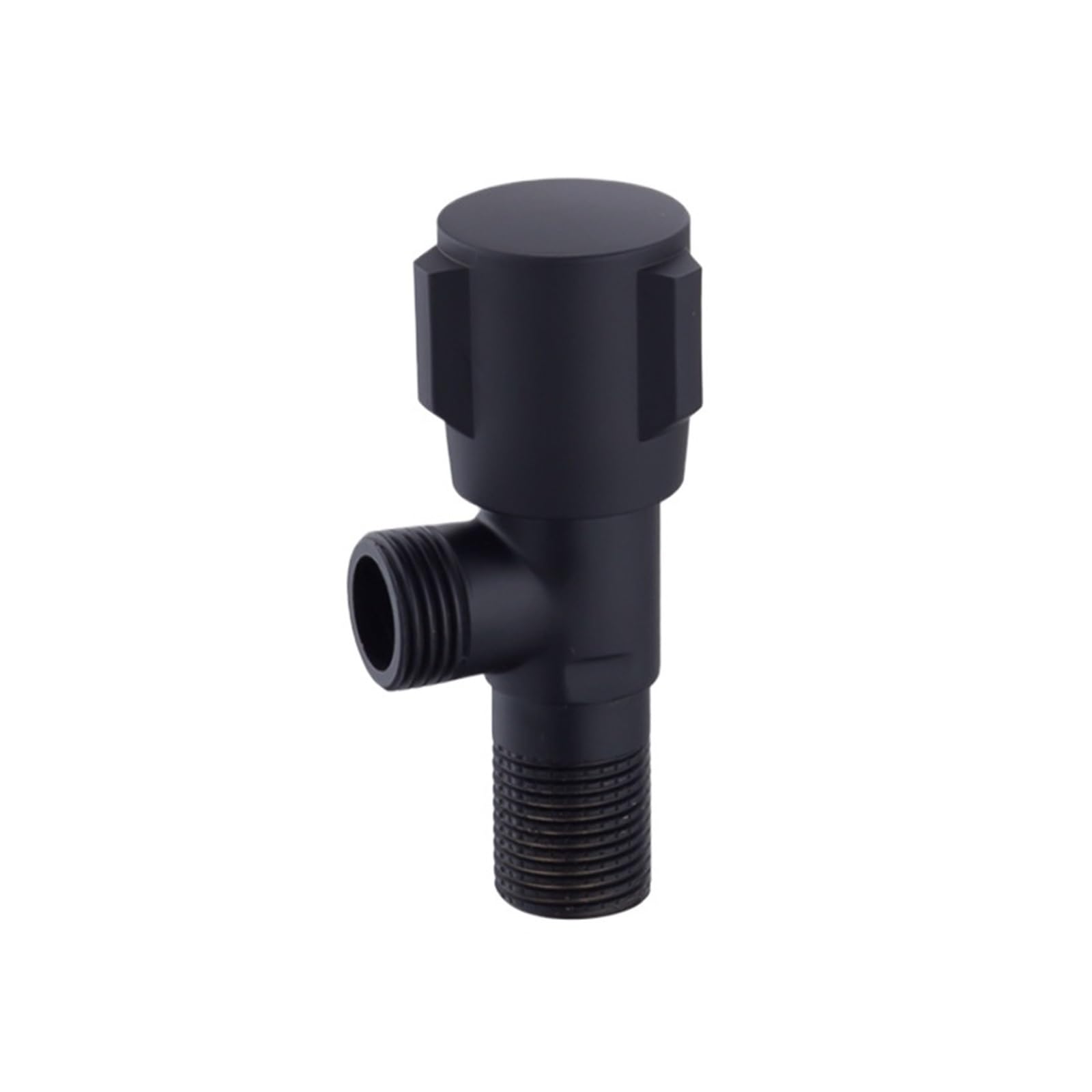 Valve d'angle en laiton de plomberie sortie murale G1/2 robinet noir douche