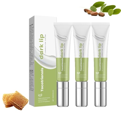 Bálsamo labial para labios oscuros - Tratamiento hidratante para aclarar y aclarar, bálsamo hidratante para labios secos agrietados, labio plumper para suavidad, reducido (3 unidades)