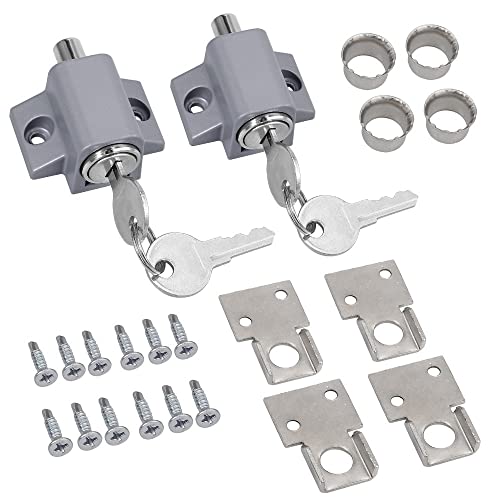 Porte-terrasse catchs set et verrou de sécurité fenêtre coulissante argent