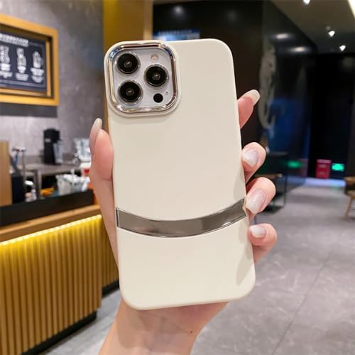 Coque iPhone 12 Pro antichoc en TPU mince blanc avec pare-chocs en métal