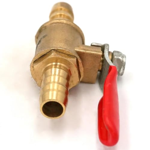 Robinet à bille en laiton 12mm de haute précision avec vanne d'arrêt à levier rouge robuste