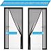 Magnetic Screen Door 190x190cm(74x74inch) Reversible Left Right Side Opening,Quick Installation Without Tools White