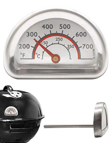 HOMETOOLS.EU® Thermomètre analogique pour barbecue, rôtissoire, fumoir Ø 5,2 cm, 0-350 °C
