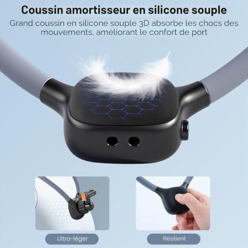 Support de cou magnétique orientable à 360 sangle anti-secousse pour DJI Osmo Action - 4