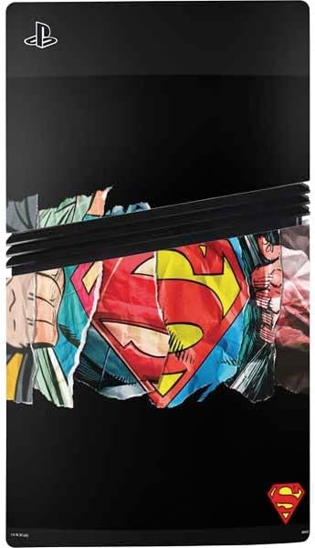 Skinit Decal Gaming Skin Compatible with PS5 Pro Bundle - Officially Licensed DC Comics Superman Shield Design
