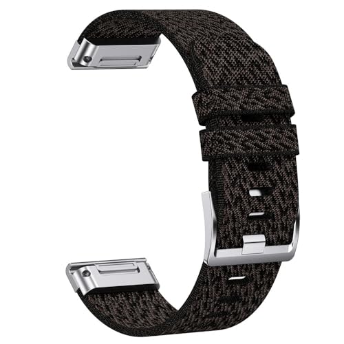 Bracelet Fenix 7 en nylon Jacquard rouge 22mm résistant à l'usure