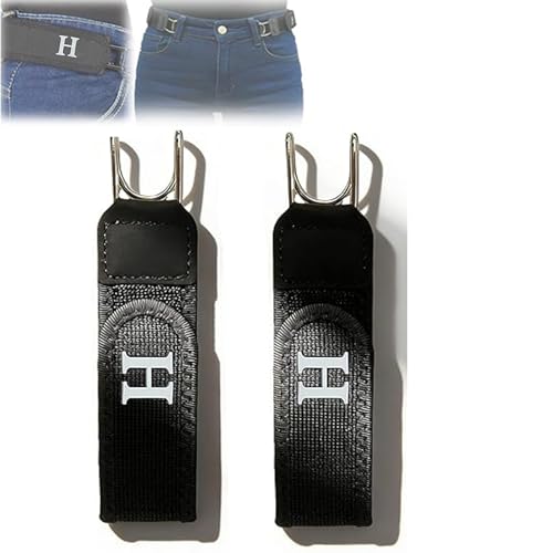 Leocfy BuckleLess Belt Hooks, Tactical Metal Hook Buckle-Less Elastic Belt, Adjustable Magic Tape No Buckle EDC Band for Man Women, Valentine's Day Gift(2PCS)