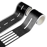 Guduling 2-Pack Race Track Tape,Black Road Tape for Toy Cars,Play Tapes Road, Race Car Tapes for Toy Cars, Easy Peel Play for Floor, Table & Walls