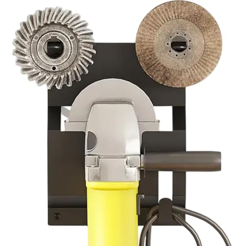 Soporte de metal para herramientas de amoladora, soporte organizador de pulidoras eléctricas, estante de almacenamiento multifuncional resistente para amoladora angular para garaje, tienda