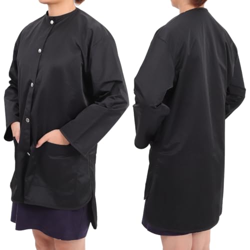 Blouse imperméable pour salon de coiffure Lurrose en noir - 4